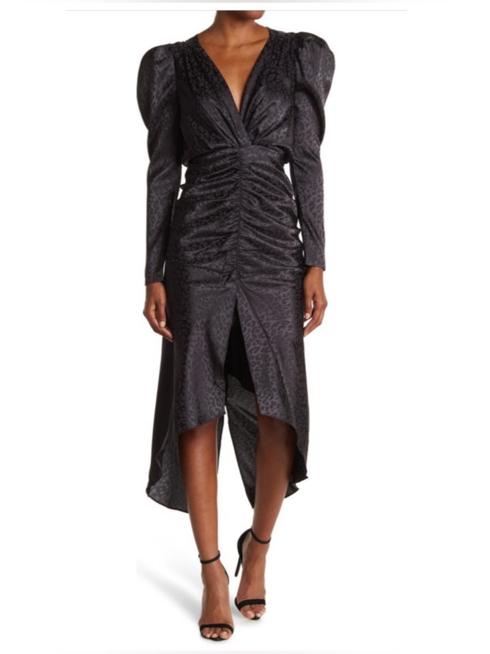 Torn by Ronny Kobo Astrid Jacquard Black Dress.